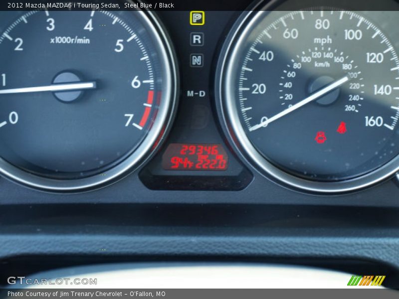 Steel Blue / Black 2012 Mazda MAZDA6 i Touring Sedan