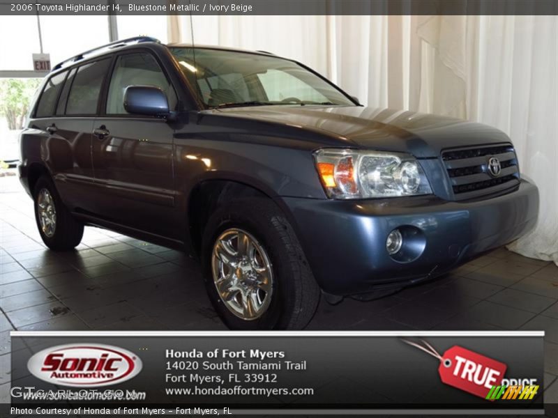 Bluestone Metallic / Ivory Beige 2006 Toyota Highlander I4