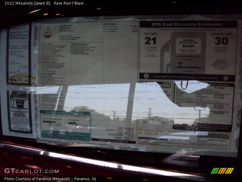 Rave Red / Black 2012 Mitsubishi Galant ES