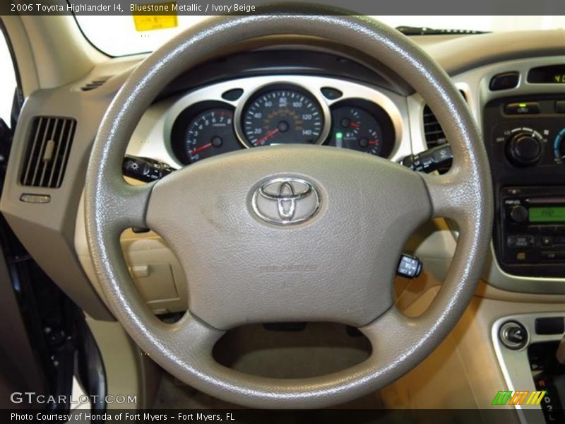 Bluestone Metallic / Ivory Beige 2006 Toyota Highlander I4