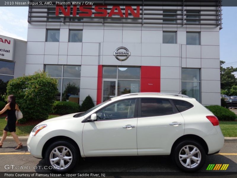 Phantom White / Gray 2010 Nissan Rogue SL AWD