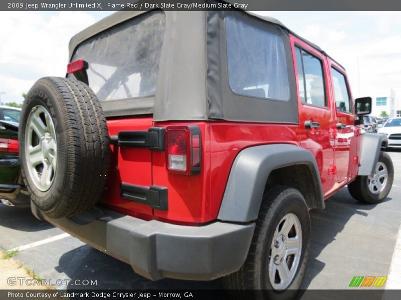 Flame Red / Dark Slate Gray/Medium Slate Gray 2009 Jeep Wrangler Unlimited X
