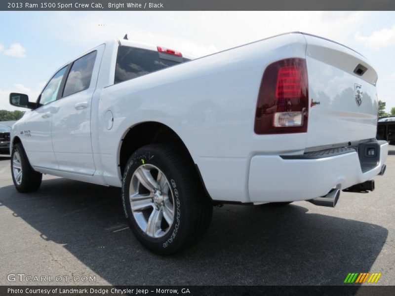 Bright White / Black 2013 Ram 1500 Sport Crew Cab