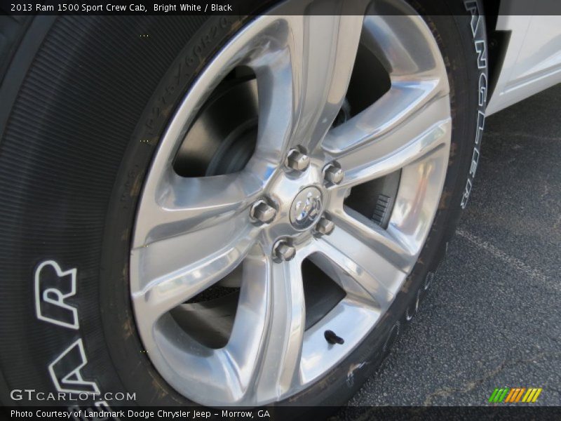 Bright White / Black 2013 Ram 1500 Sport Crew Cab