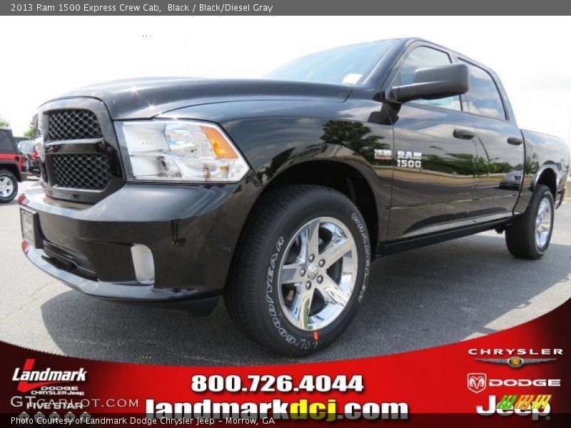 Black / Black/Diesel Gray 2013 Ram 1500 Express Crew Cab