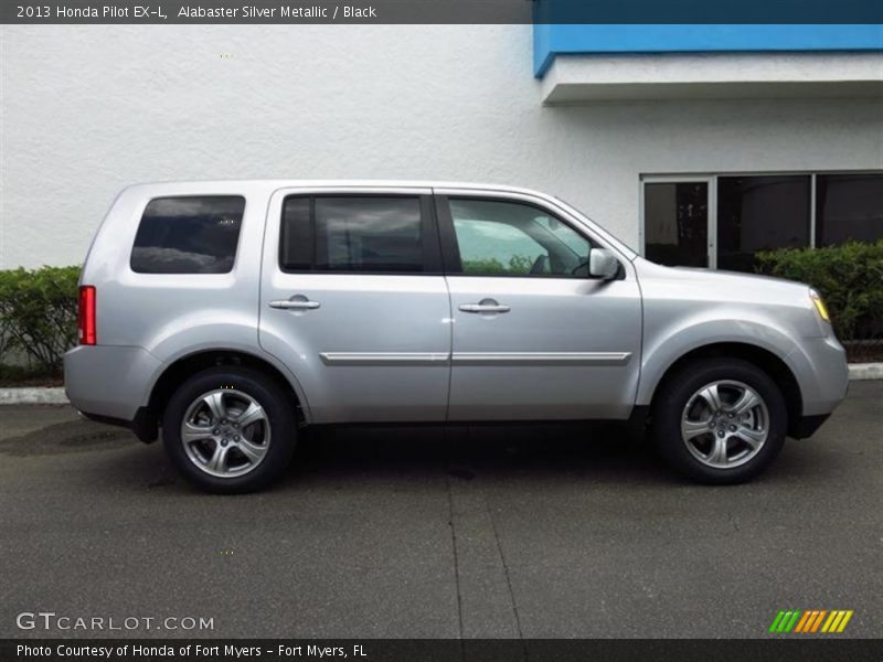 Alabaster Silver Metallic / Black 2013 Honda Pilot EX-L
