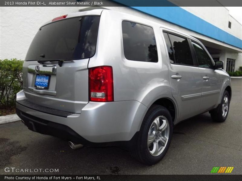 Alabaster Silver Metallic / Black 2013 Honda Pilot EX-L