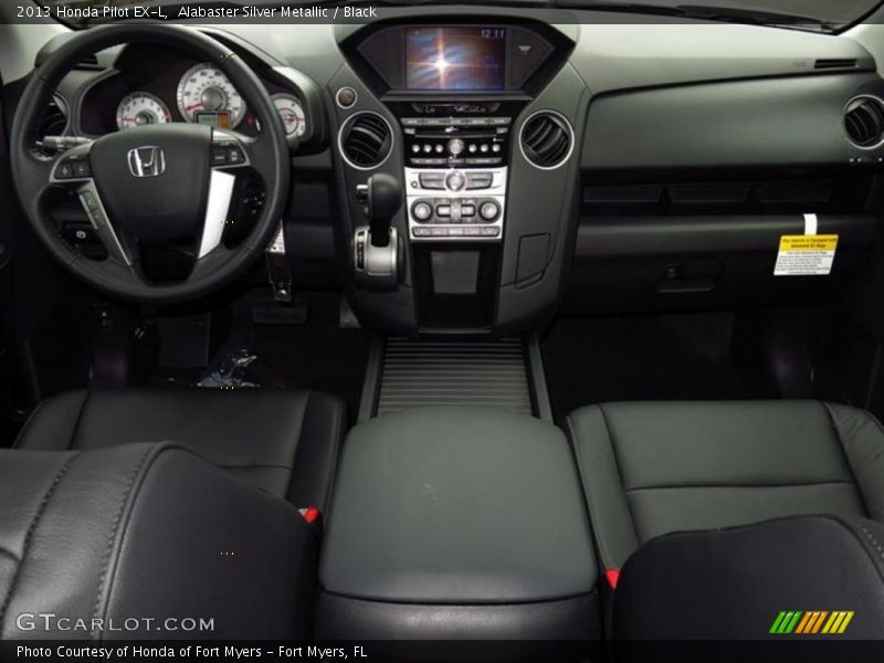 Alabaster Silver Metallic / Black 2013 Honda Pilot EX-L
