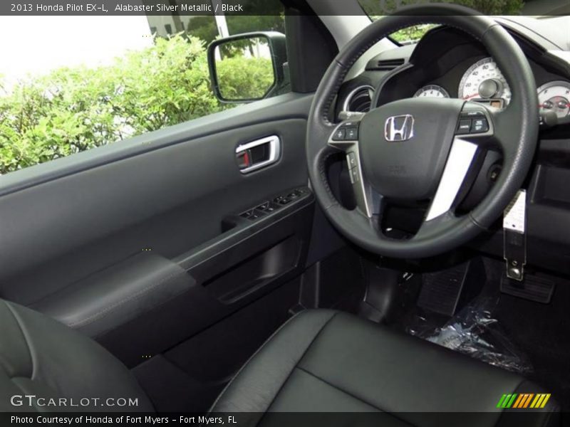 Alabaster Silver Metallic / Black 2013 Honda Pilot EX-L