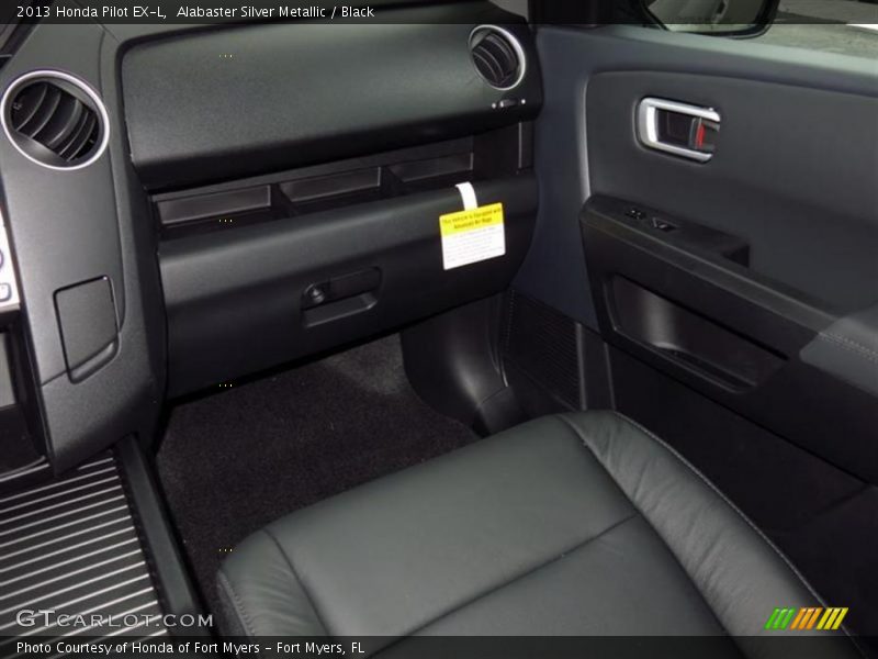 Alabaster Silver Metallic / Black 2013 Honda Pilot EX-L