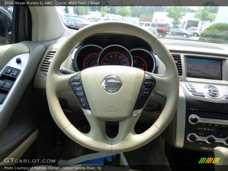 Glacier White Pearl / Beige 2010 Nissan Murano SL AWD