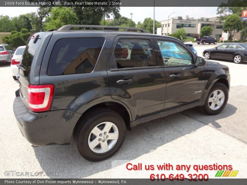 Black Pearl Slate Metallic / Stone 2009 Ford Escape Hybrid 4WD