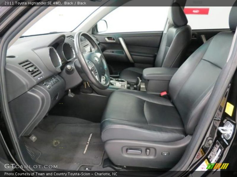 Front Seat of 2011 Highlander SE 4WD