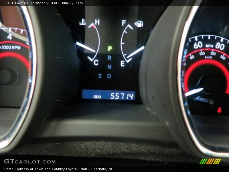 Black / Black 2011 Toyota Highlander SE 4WD