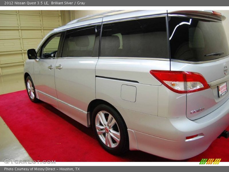 Brilliant Silver / Gray 2012 Nissan Quest 3.5 LE