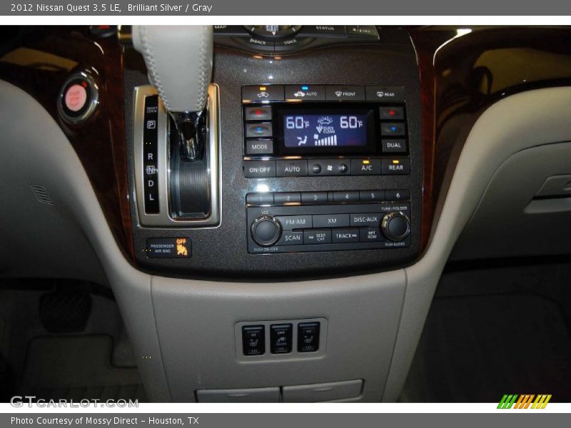 Controls of 2012 Quest 3.5 LE