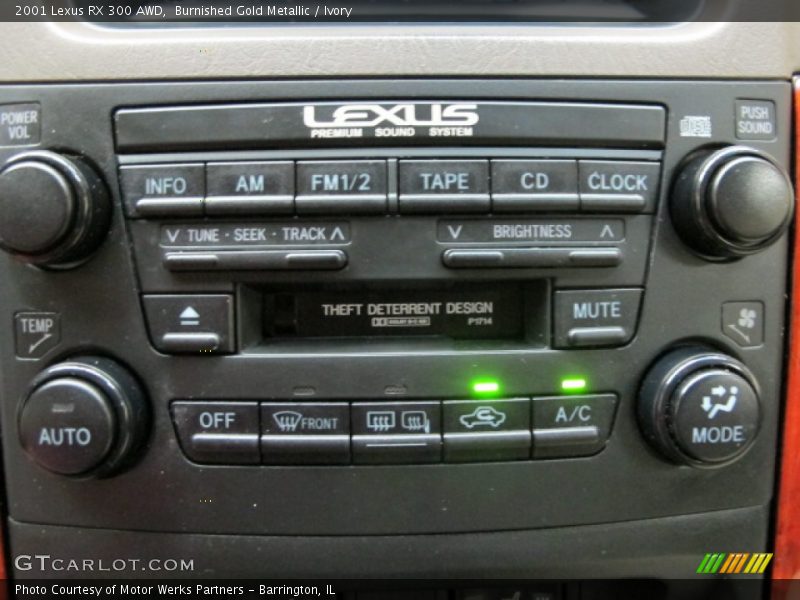 Burnished Gold Metallic / Ivory 2001 Lexus RX 300 AWD