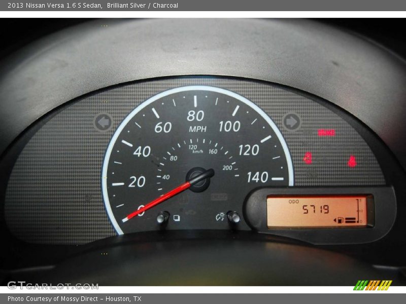 Brilliant Silver / Charcoal 2013 Nissan Versa 1.6 S Sedan