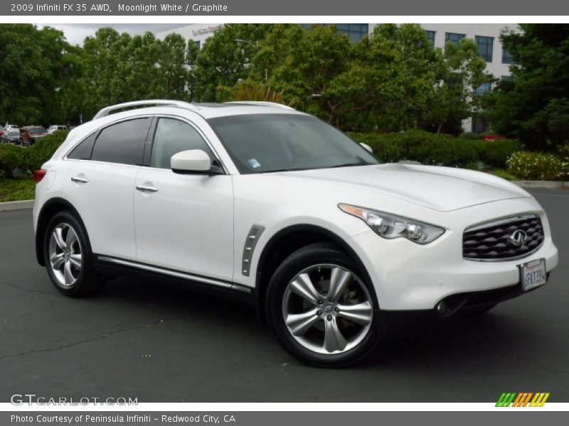 Moonlight White / Graphite 2009 Infiniti FX 35 AWD