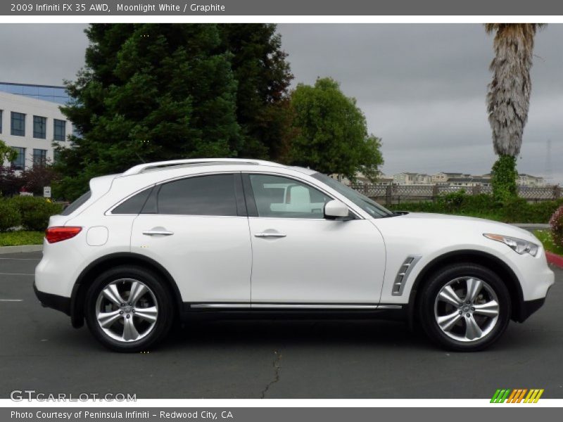 Moonlight White / Graphite 2009 Infiniti FX 35 AWD