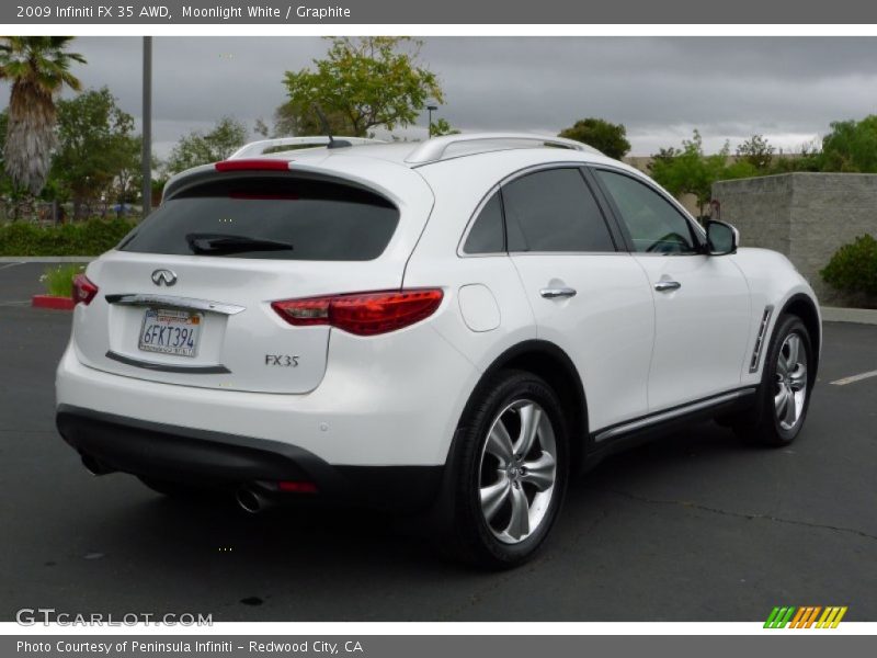 Moonlight White / Graphite 2009 Infiniti FX 35 AWD