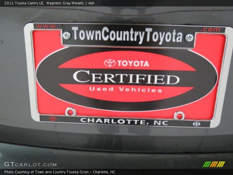 Magnetic Gray Metallic / Ash 2011 Toyota Camry LE