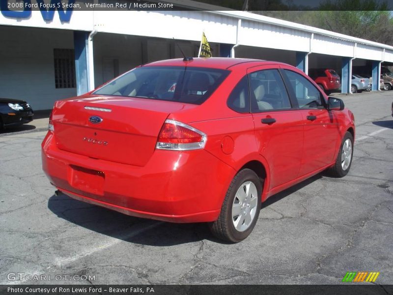 Vermillion Red / Medium Stone 2008 Ford Focus S Sedan