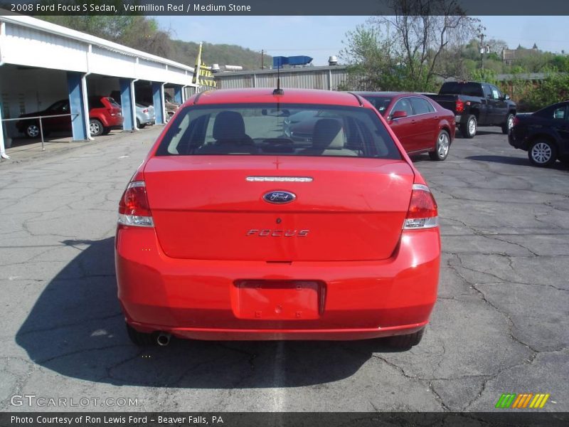 Vermillion Red / Medium Stone 2008 Ford Focus S Sedan