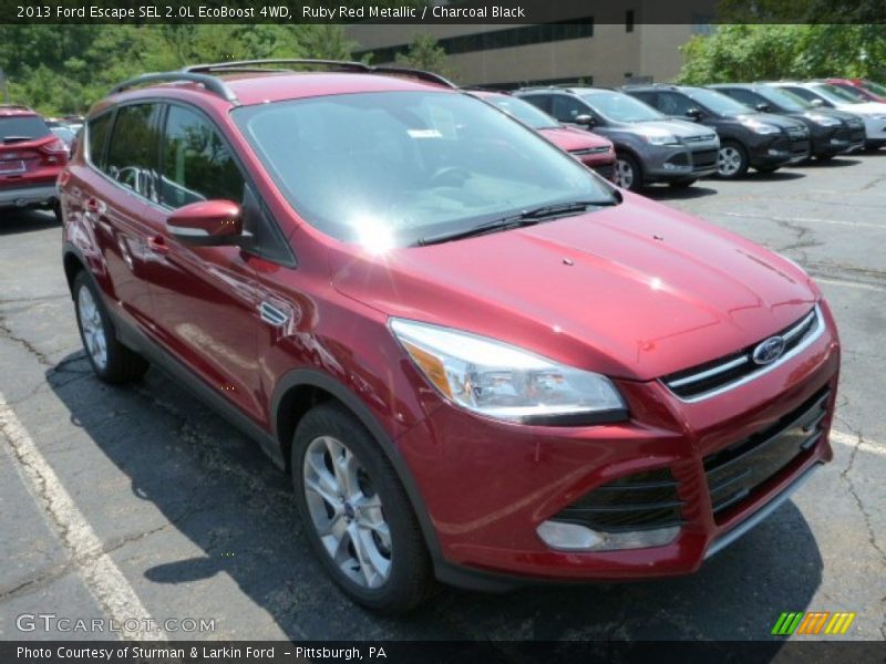 Ruby Red Metallic / Charcoal Black 2013 Ford Escape SEL 2.0L EcoBoost 4WD