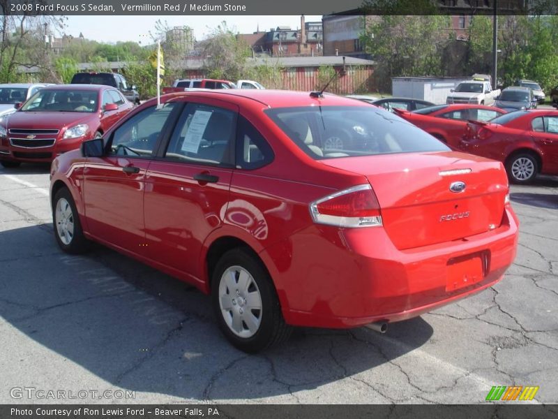 Vermillion Red / Medium Stone 2008 Ford Focus S Sedan
