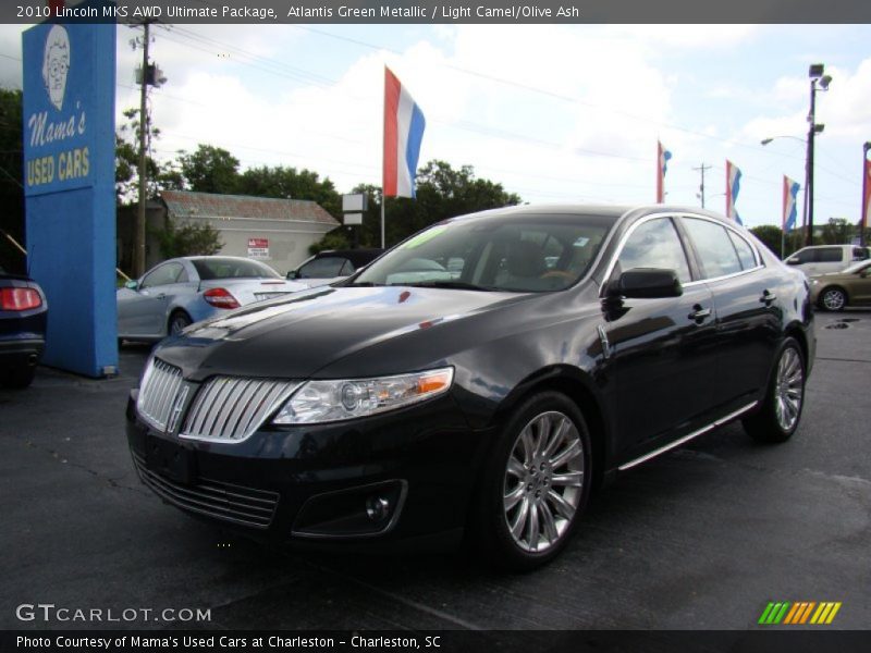 Atlantis Green Metallic / Light Camel/Olive Ash 2010 Lincoln MKS AWD Ultimate Package