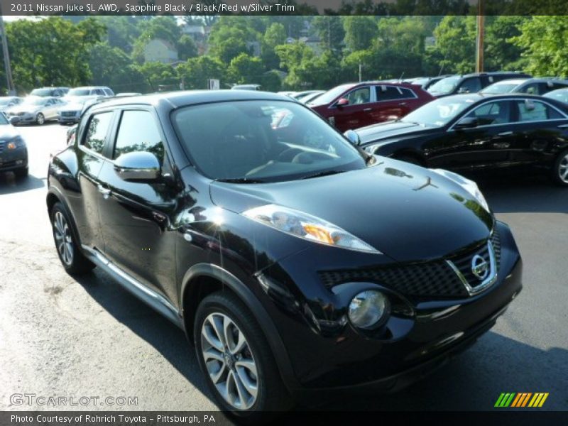 Sapphire Black / Black/Red w/Silver Trim 2011 Nissan Juke SL AWD