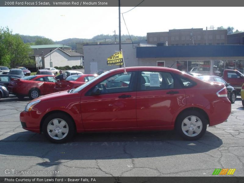 Vermillion Red / Medium Stone 2008 Ford Focus S Sedan