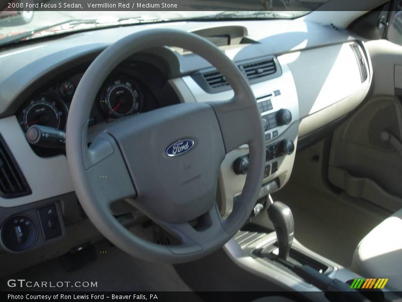 Vermillion Red / Medium Stone 2008 Ford Focus S Sedan