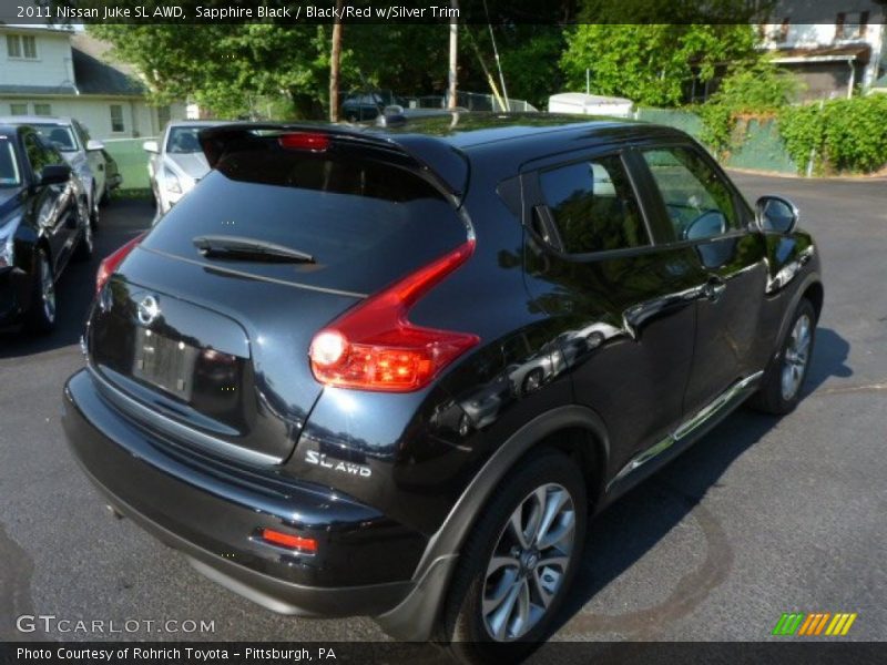 Sapphire Black / Black/Red w/Silver Trim 2011 Nissan Juke SL AWD
