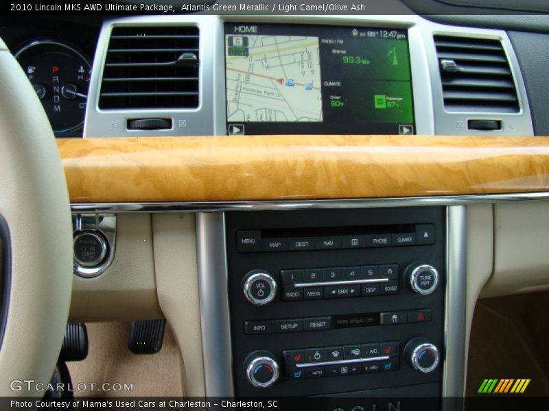 Atlantis Green Metallic / Light Camel/Olive Ash 2010 Lincoln MKS AWD Ultimate Package