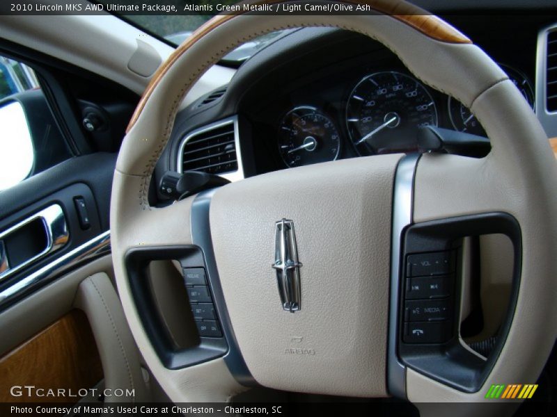 Atlantis Green Metallic / Light Camel/Olive Ash 2010 Lincoln MKS AWD Ultimate Package