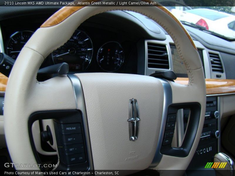 Atlantis Green Metallic / Light Camel/Olive Ash 2010 Lincoln MKS AWD Ultimate Package
