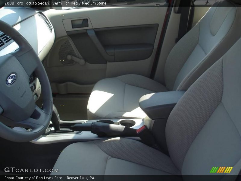 Vermillion Red / Medium Stone 2008 Ford Focus S Sedan
