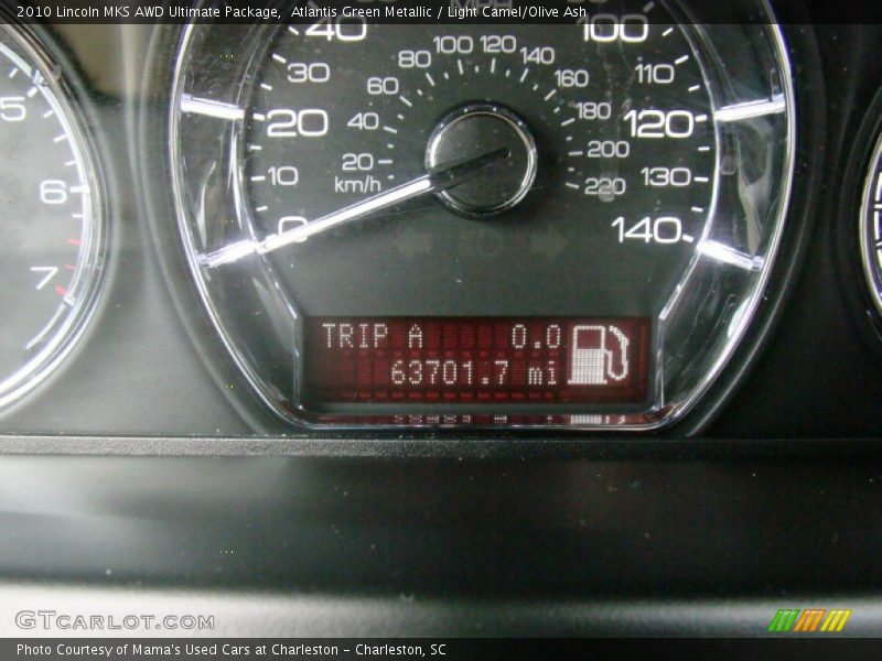 Atlantis Green Metallic / Light Camel/Olive Ash 2010 Lincoln MKS AWD Ultimate Package