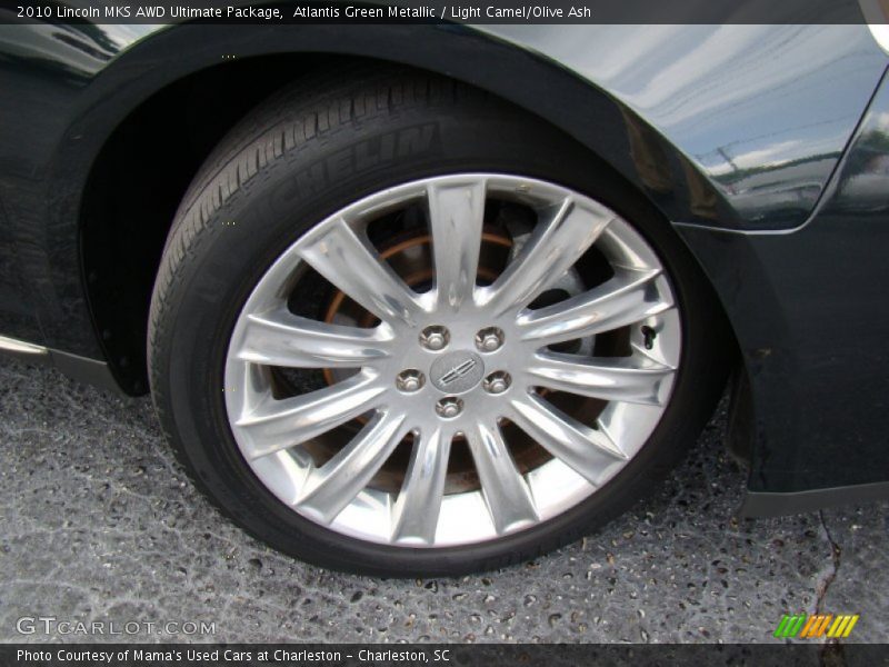 Atlantis Green Metallic / Light Camel/Olive Ash 2010 Lincoln MKS AWD Ultimate Package