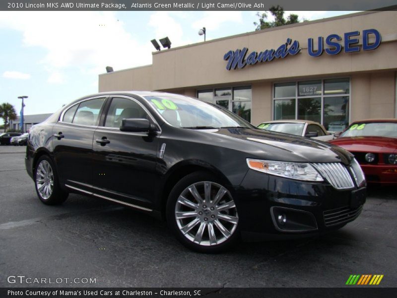 Atlantis Green Metallic / Light Camel/Olive Ash 2010 Lincoln MKS AWD Ultimate Package