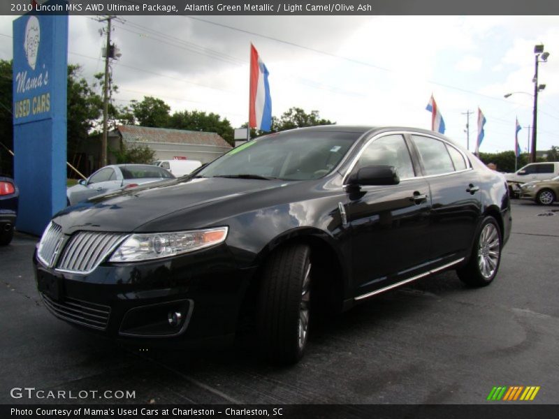 Atlantis Green Metallic / Light Camel/Olive Ash 2010 Lincoln MKS AWD Ultimate Package