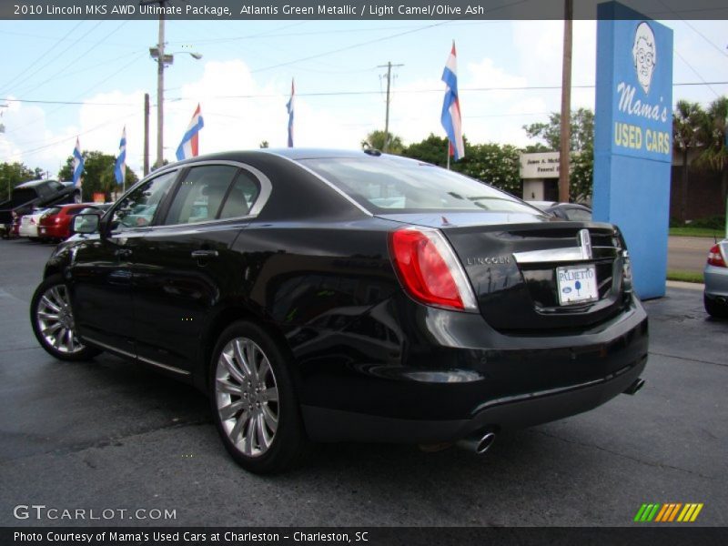 Atlantis Green Metallic / Light Camel/Olive Ash 2010 Lincoln MKS AWD Ultimate Package