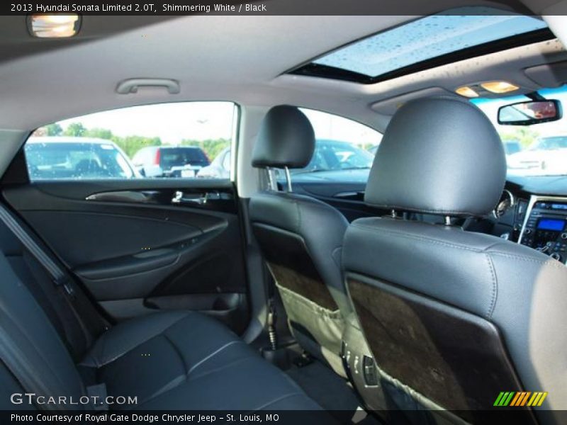 Shimmering White / Black 2013 Hyundai Sonata Limited 2.0T