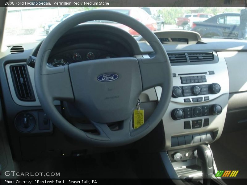 Vermillion Red / Medium Stone 2008 Ford Focus S Sedan