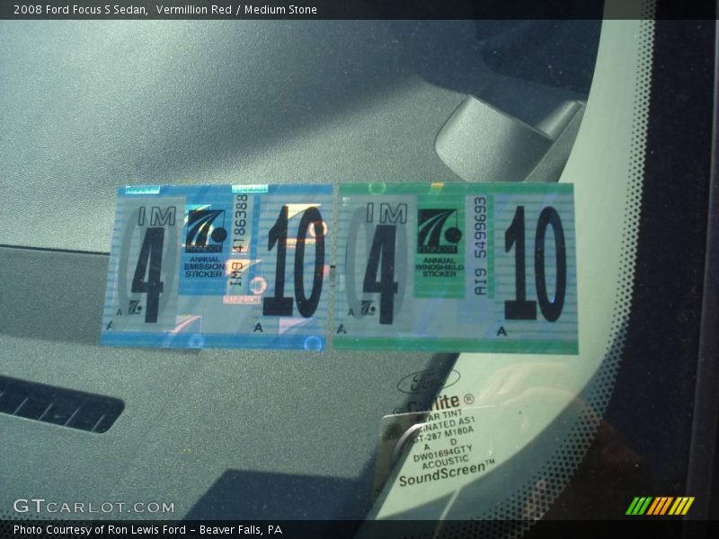 Vermillion Red / Medium Stone 2008 Ford Focus S Sedan