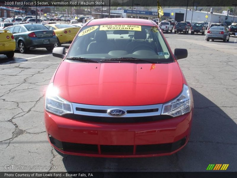 Vermillion Red / Medium Stone 2008 Ford Focus S Sedan