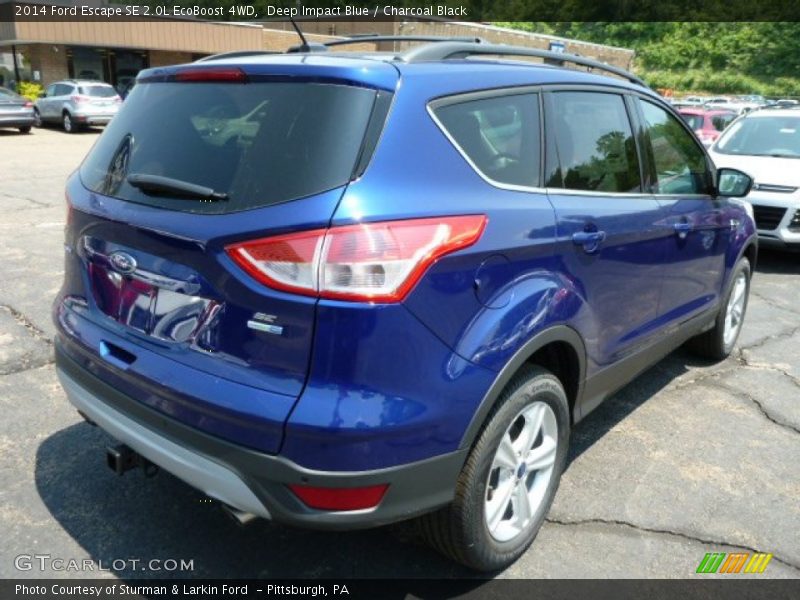 Deep Impact Blue / Charcoal Black 2014 Ford Escape SE 2.0L EcoBoost 4WD