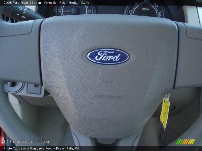Vermillion Red / Medium Stone 2008 Ford Focus S Sedan